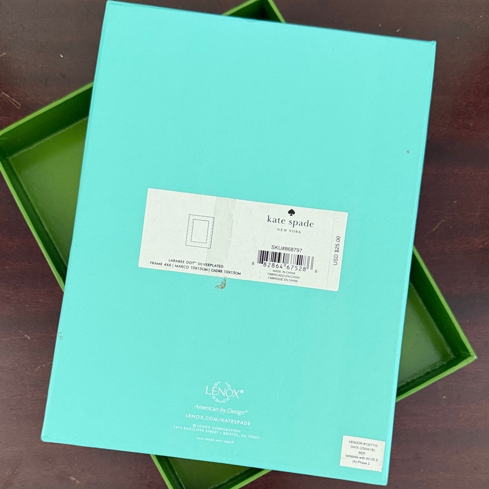 Kate Spade x Lenox NIB Larabee Dot silver plated picture frame - Picture 2 of 2